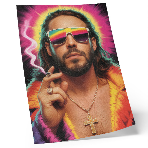 Poster na stenu Intenzívne farby, kontrastné retro vzory