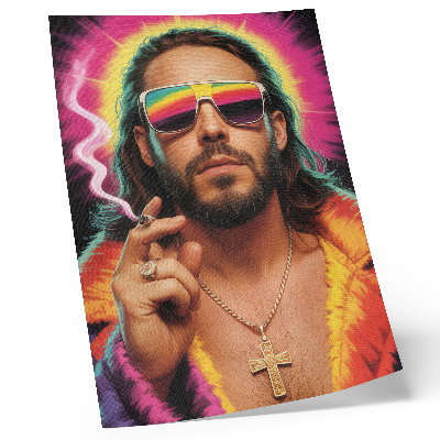 Poster na stenu Intenzívne farby, kontrastné retro vzory