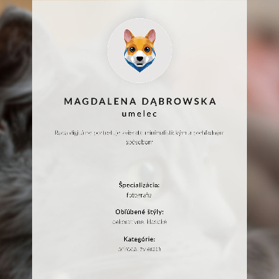 Plagát Mladý slon na svetlom pozadí