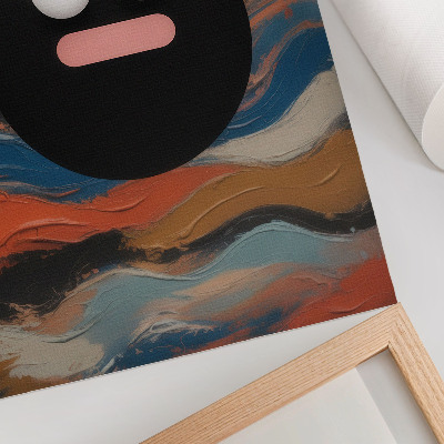 Poster na stenu Čierna postava na farebnom pozadí v dynamickom štýle