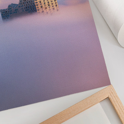 Poster na stenu Moderná architektúra obklopená hmlou