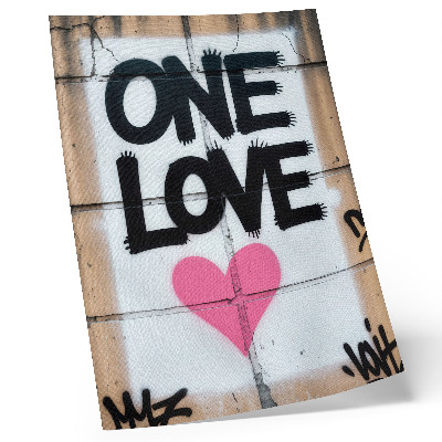 Poster na stenu Graffiti text srdce na betónovej stene