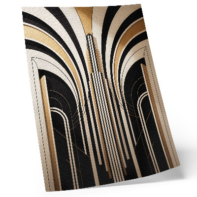 Plagát moderné oblúky s prvkami elegancie v štýle art deco a kontrastným dizajnom
