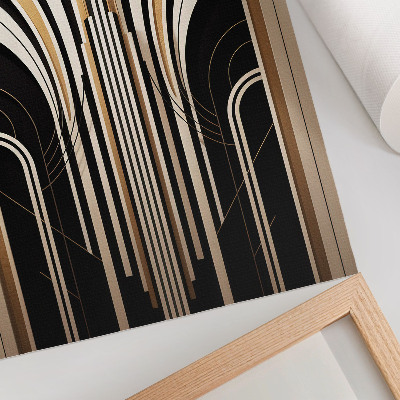 Plagát moderné oblúky s prvkami elegancie v štýle art deco a kontrastným dizajnom