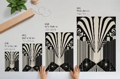 Plagát do obývačky výrazné kontrasty geometrických tvarov v modernom štýle