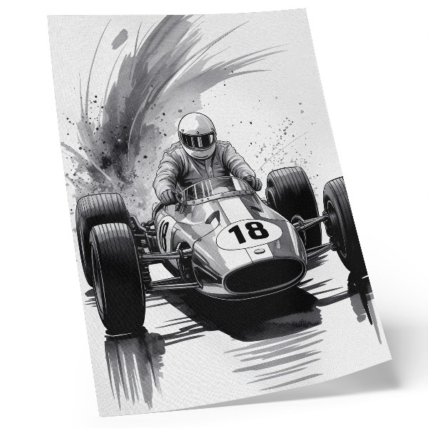 Poster na stenu Kontrastné preteky automobilovej dynamiky
