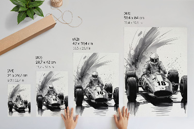 Poster na stenu Kontrastné preteky automobilovej dynamiky