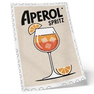 Plagát Aperol nápoj s pomarančovým pozadím