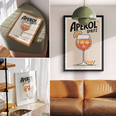 Plagát Aperol nápoj pomarančové pozadie