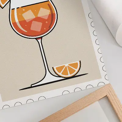 Plagát Aperol nápoj s pomarančovým pozadím