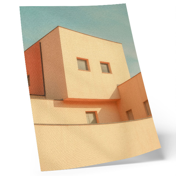 Poster na stenu Geometrická architektúra béžovej fasády