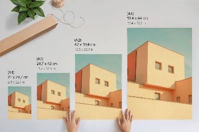 Poster na stenu Geometrická architektúra béžovej fasády