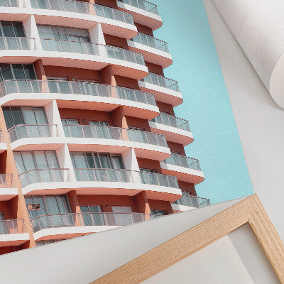 Plagát Moderná architektúra s otvorenými balkónmi