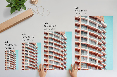 Plagát Moderná architektúra s otvorenými balkónmi