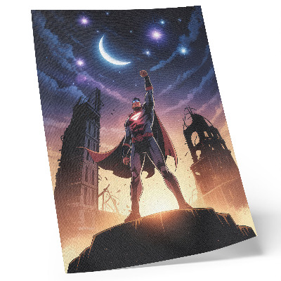 Poster na stenu Nočná obloha, dynamická postava, tajomné ruiny