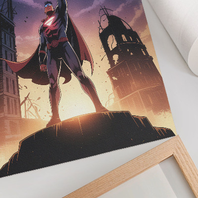 Poster na stenu Nočná obloha, dynamická postava, tajomné ruiny