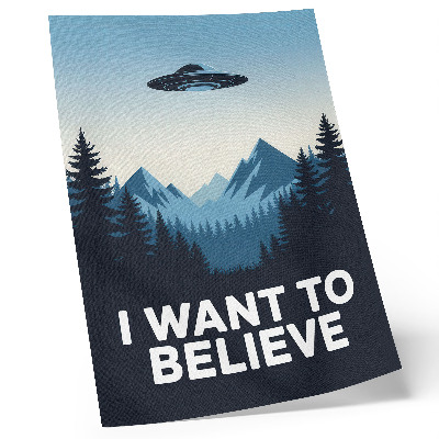 Poster na stenu UFO les hory tajomný moderný štýl
