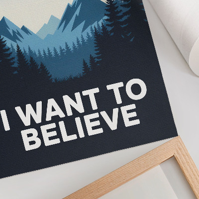 Poster na stenu UFO les hory tajomný moderný štýl
