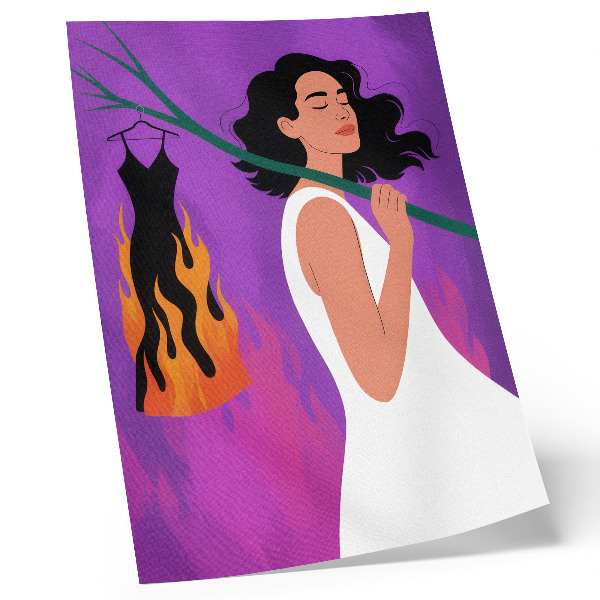 Poster na stenu Harmónia farieb, postava v pohybe, mimoriadna aura