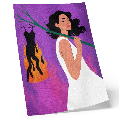 Poster na stenu Harmónia farieb, postava v pohybe, mimoriadna aura