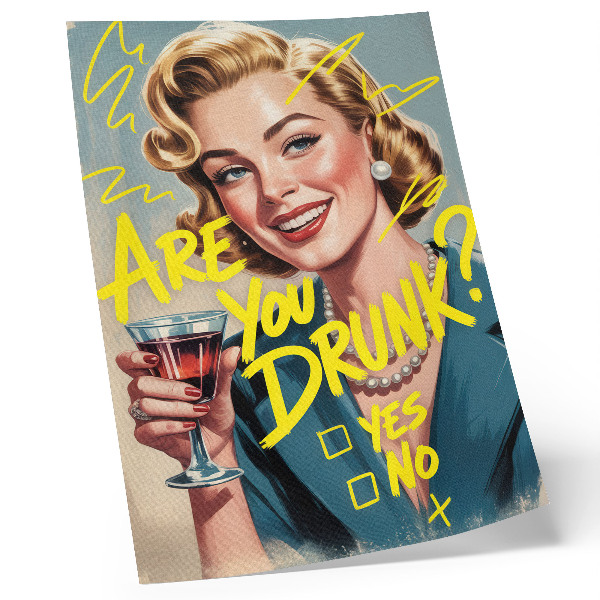 Poster na stenu dynamické farby retro komického textu pre ženu