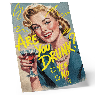Poster na stenu dynamické farby retro komického textu pre ženu
