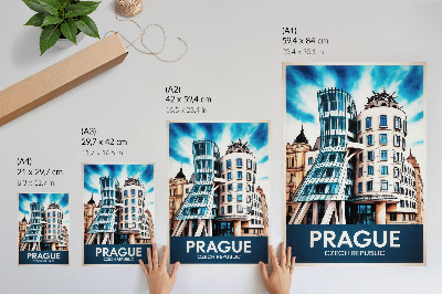 Plagát Pražská futuristická architektúra a modernita
