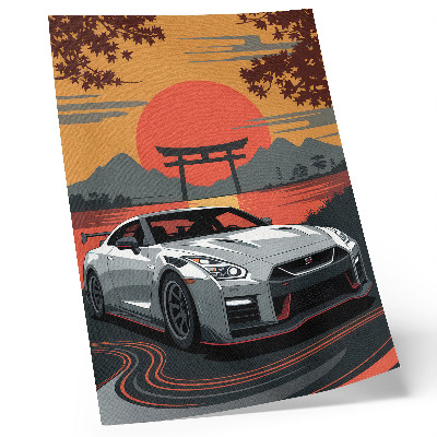 Poster na stenu Auto v harmonickej japonskej krajine