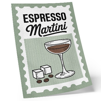 Plagát grafika v retro štýle espresso martini