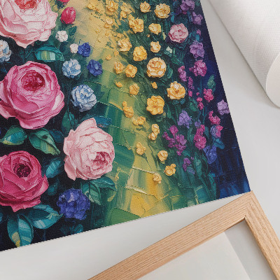 Poster na stenu Kvety, ruže, živé farby, abstraktná atmosféra