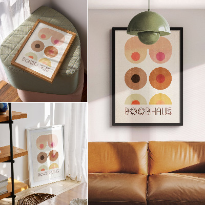 Plagát do obývačky Grafika v štýle Bauhaus od Boobhausu