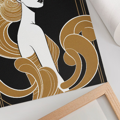 Poster na stenu Elegantná žena umelecké línie kontrast