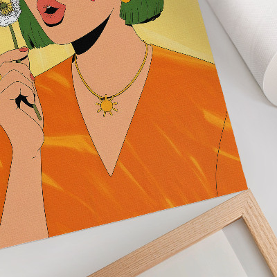 Plagát Pop artová ilustrácia so zelenými vlasmi
