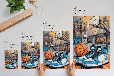 Poster na stenu Moderný štýl graffiti mestského ihriska