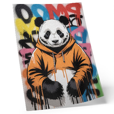 Poster na stenu Panda v graffiti mikine, pouličný štýl
