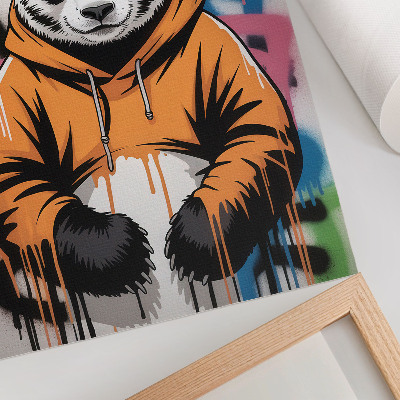 Poster na stenu Panda v graffiti mikine, pouličný štýl