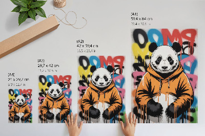 Poster na stenu Panda v graffiti mikine, pouličný štýl