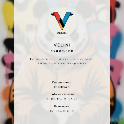 Poster na stenu Panda v graffiti mikine, pouličný štýl
