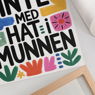 Poster na stenu Čierne písmená, farebné ťahy, moderný štýl