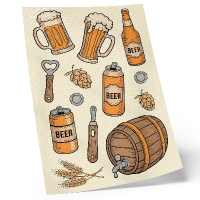 Poster na stenu pivo, prvky, retro, útulná atmosféra, vintage, štýl