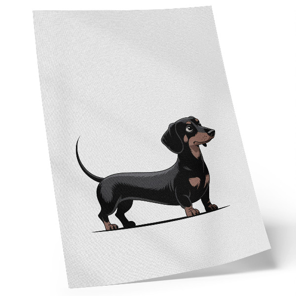 Poster na stenu Čiernobiely motív s kresbou psa