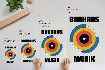 Plagát do obývačky Štýl Bauhaus kruhy silné farby modernosť