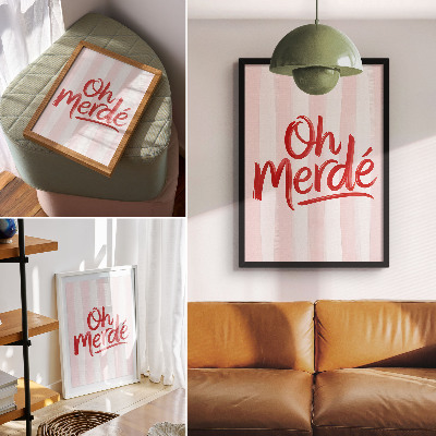 Poster na stenu Červené písmená na pastelovom pozadí