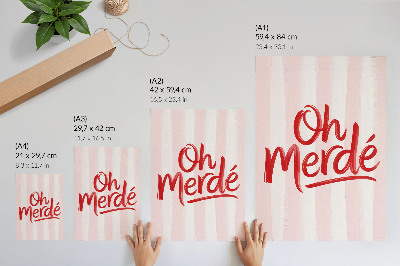 Poster na stenu Červené písmená na pastelovom pozadí