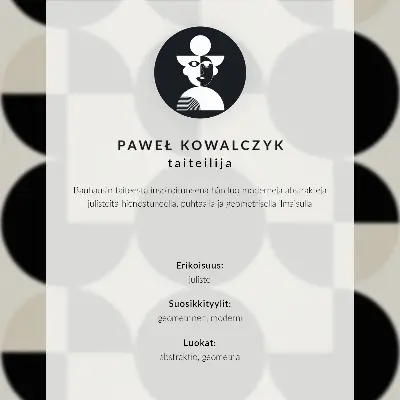 Plagát s motívom geometrických tvarov v duchu modernej minimalistiky