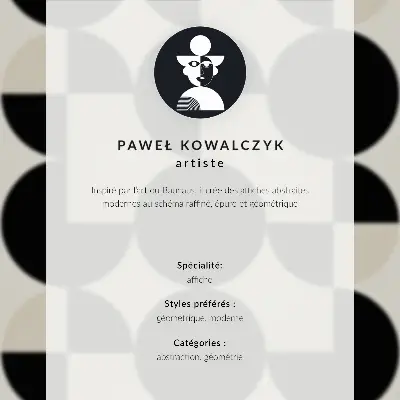 Plagát s motívom geometrických tvarov v duchu modernej minimalistiky