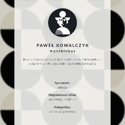 Plagát s motívom geometrických tvarov v duchu modernej minimalistiky