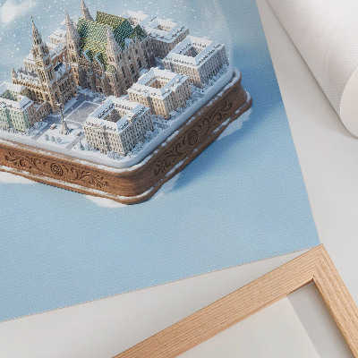 Poster na stenu Miniatúrna panoráma Viedne v sklenenej guli