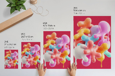 Poster na stenu Farebné abstraktné formy moderného štýlu