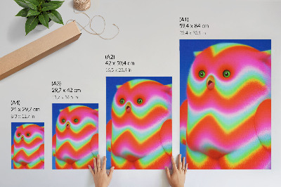 Plagát do obývačky Postava s intenzívnymi farbami a veselým vzorom